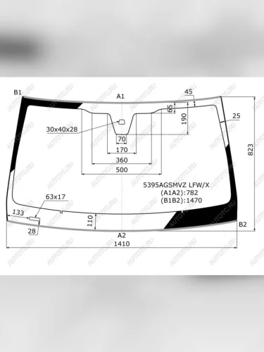 Стекло лобовое (Датчик дождя Молдинг 2D CPE) Mercedes-Benz C-Class 18-21 XYG 5395AGSMVZ LFW/X