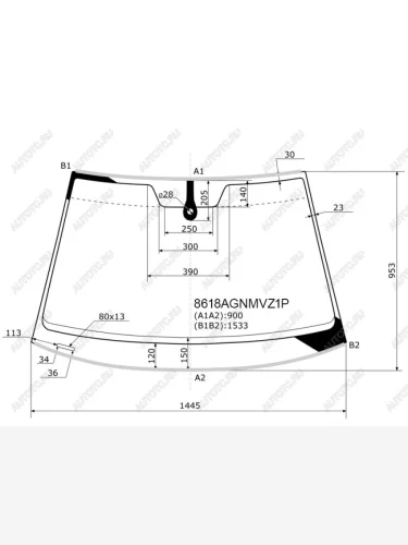 Стекло лобовое (датчик дождя, молдинг) FUYAO (зеленое) Volkswagen Golf  7 Mk7 (2012-2020) хэтчбэк 5 дв. дорестайлинг, универсал рестайлинг, хэтчбэк 5 дв. рестайлинг