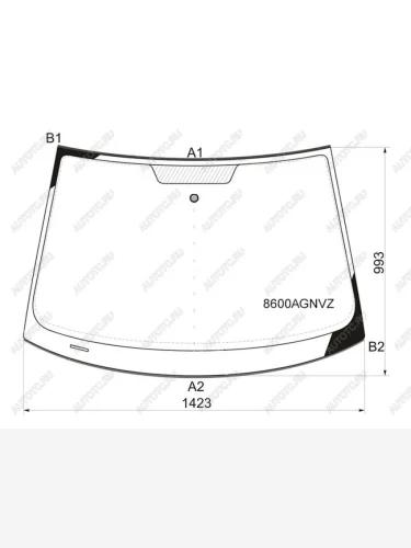 Стекло лобовое (молдинг) FUYAO (зеленое) Volkswagen Golf ( 5 Mk5,  6 Mk6) (2003-2014) хэтчбэк 5 дв., хэтчбэк 3 дв.