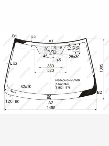 Стекло лобовое (датчик дождя, молдинг) (UAE USA) FUYAO (зеленое) Toyota Camry XV50 дорестайлинг (2011-2014)