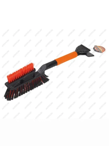Щетка со скребком 52см черно-оранжевая АВТОСТОП АВТОСТОП ab-2286