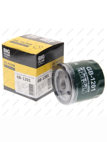 Фильтр масляный FORD Focus,Fiesta,Mondeo (1.2/1.4/1.6) D76ммхH75ммx1bar BIG FILTER BIG FILTER gb-1201 BIG FILTER gb-1201