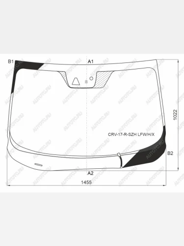 Стекло лобовое (Обогрев щеток Камера Датчик дождя) Honda CR-V 16-20 XYG CRV-17-R-SZH LFW/H/X