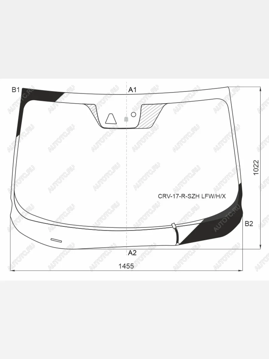 Стекло лобовое (Обогрев щеток Камера Датчик дождя) Honda CR-V 16-20 XYG CRV-17-R-SZH LFW/H/X  в Керчи Республика Крым