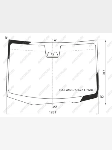 Стекло лобовое (Две камеры) Daihatsu Move 14- XYG DA-LA150-R-C-2Z LFW/X, dala150rc2zlfwx XYG DA-LA150-R-C-2Z LFW/X