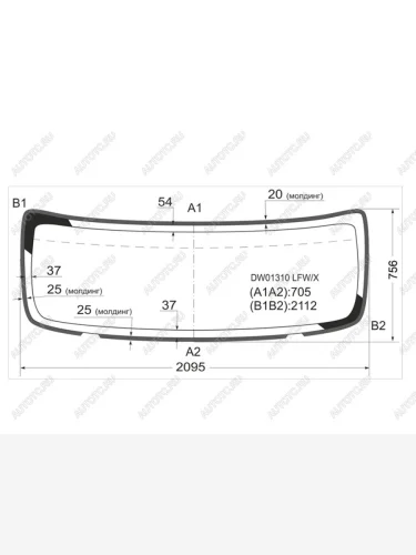 Стекло лобовое (Молдинг) Kenworth Truck 91-  Peterbilt 387 07-10 XYG DW01310 LFW/X