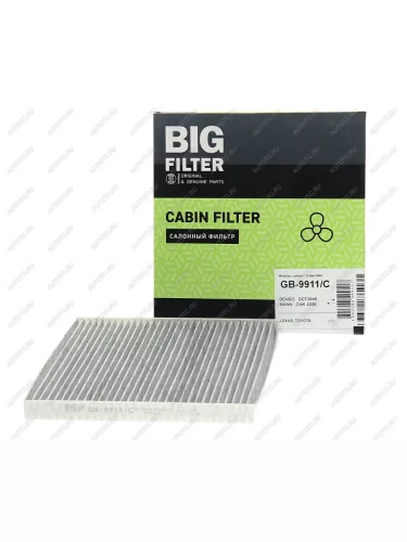 Фильтр воздушный салона TOYOTA Camry (01-06) LEXUS RX (03-08) угольный BIG FILTER BIG FILTER gb-9911c BIG FILTER gb-9911c