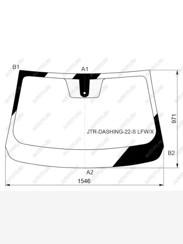 Стекло лобовое (датчик дождя) XYG (зеленое) Jetour Dashing (2022-2025)