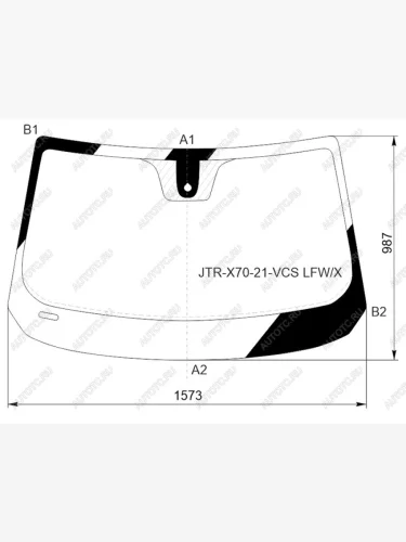Стекло лобовое (Датчик дождя) Jetour X70 Plus 20- XYG JTR-X70-21-VCS LFW/X