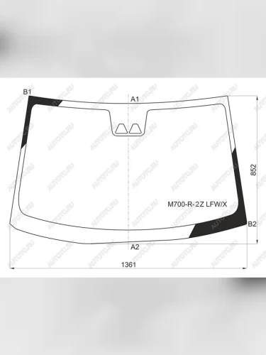 Стекло лобовое (Две камеры) Toyota Passo 16-  Daihatsu Boon 16-23 XYG M700-R-2Z LFW/X