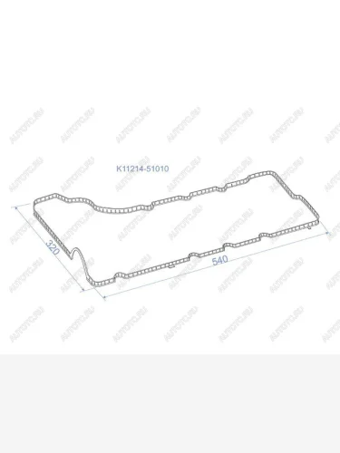 Прокладка клапанной крышки левая TOYOTA LAND CRUISER 200 1VDFTV 07- SAT K11214-51010