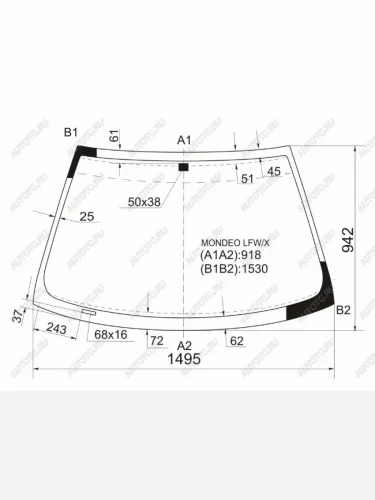 Стекло лобовое Ford Mondeo 92-00  Contour 93-00 XYG MONDEO LFW/X