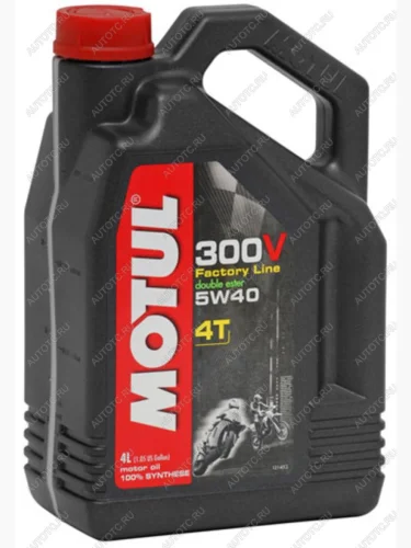 Масло моторное для 4-х тактных двигателей 300V 4T FACTORY LINE 5W40 синт.4л MOTUL MOTUL 104115