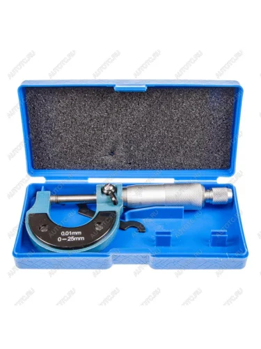 Микрометр 0-25мм 0.01мм в футляре ЭВРИКА ЭВРИКА er-00025