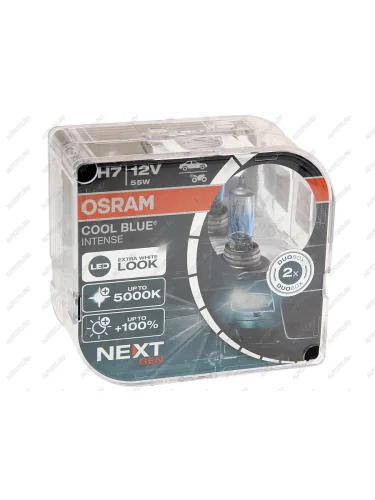 Лампа 12V H7 55W PX26d +100% 5000K евробокс (2шт.) Cool Blue Intense NextGen OSRAM OSRAM 64210cbn-hcb