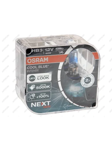 Лампа 12V HB3(9005) 60W P20d +100% 5000K евробокс (2шт.) Cool Blue Intense NextGen OSRAM OSRAM 9005cbn-hcb