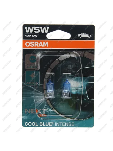 Лампа 12V W5W T10 W2.1x9.5d 4000K блистер (2шт.) Cool Blue Intense NextGen OSRAM OSRAM 2825cbn-02b