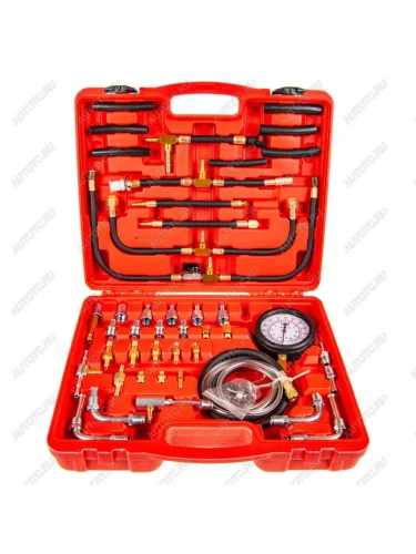 Набор для измерения давления топлива (0-10Bar) 46 предметов в кейсе ЭВРИКА ЭВРИКА er-86323