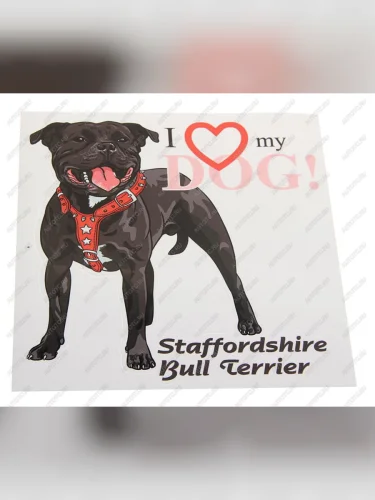 Наклейка виниловая вырезанная I love my DOG 17х17см полноцветная AUTOSTICKERS AUTOSTICKERS черн. 01