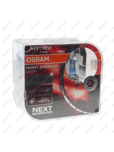 Лампа 12V H7 55W PX26d +150% 3750K бокс (2шт.) Night Breaker Laser OSRAM OSRAM 64210nl-hcb