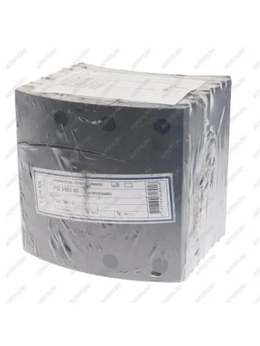 Накладка тормозной колодки КАМАЗ-ЕВРО сверленая расточенная комплект 8шт. с заклепками FOMAR FOMAR 65250200a8rv