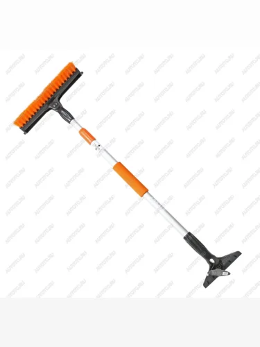 Щетка со скребком телескопическая 78-125см черно-оранжевая АВТОСТОП АВТОСТОП ab-2257