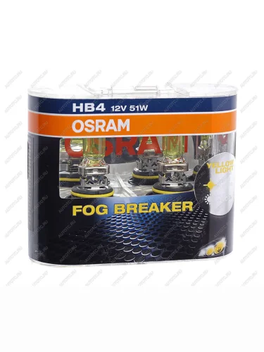 Лампа 12V HB4 51W P22d бокс (2шт.) Fog Breaker OSRAM OSRAM 9006fbr-hcb