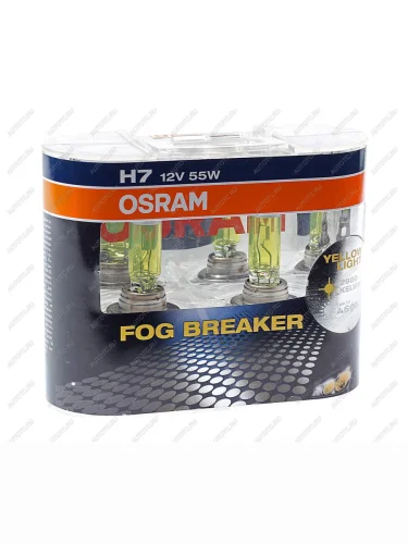 Лампа 12V H7 55W PX26d 2600K бокс (2шт.) Fog Breaker OSRAM OSRAM 62210fbr-hcb