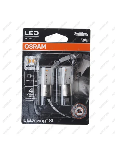 Лампа светодиодная 12V P215W BAY15d блистер (2шт.) LEDriving SL Yellow OSRAM OSRAM 7528dyp-02b