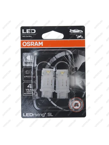 Лампа светодиодная 12V P277W W2.5х16q 6000K блистер (2шт.) LEDriving SL OSRAM OSRAM 3157dwp-02b