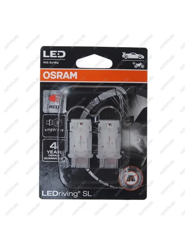 Лампа светодиодная 12V P277W W2.5х16q блистер (2шт.) LEDriving SL Red OSRAM OSRAM 3157drp-02b