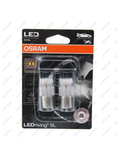 Лампа светодиодная 12V PY21W BA15s блистер (2шт.) LEDriving SL Yellow OSRAM OSRAM 7506dyp-02b