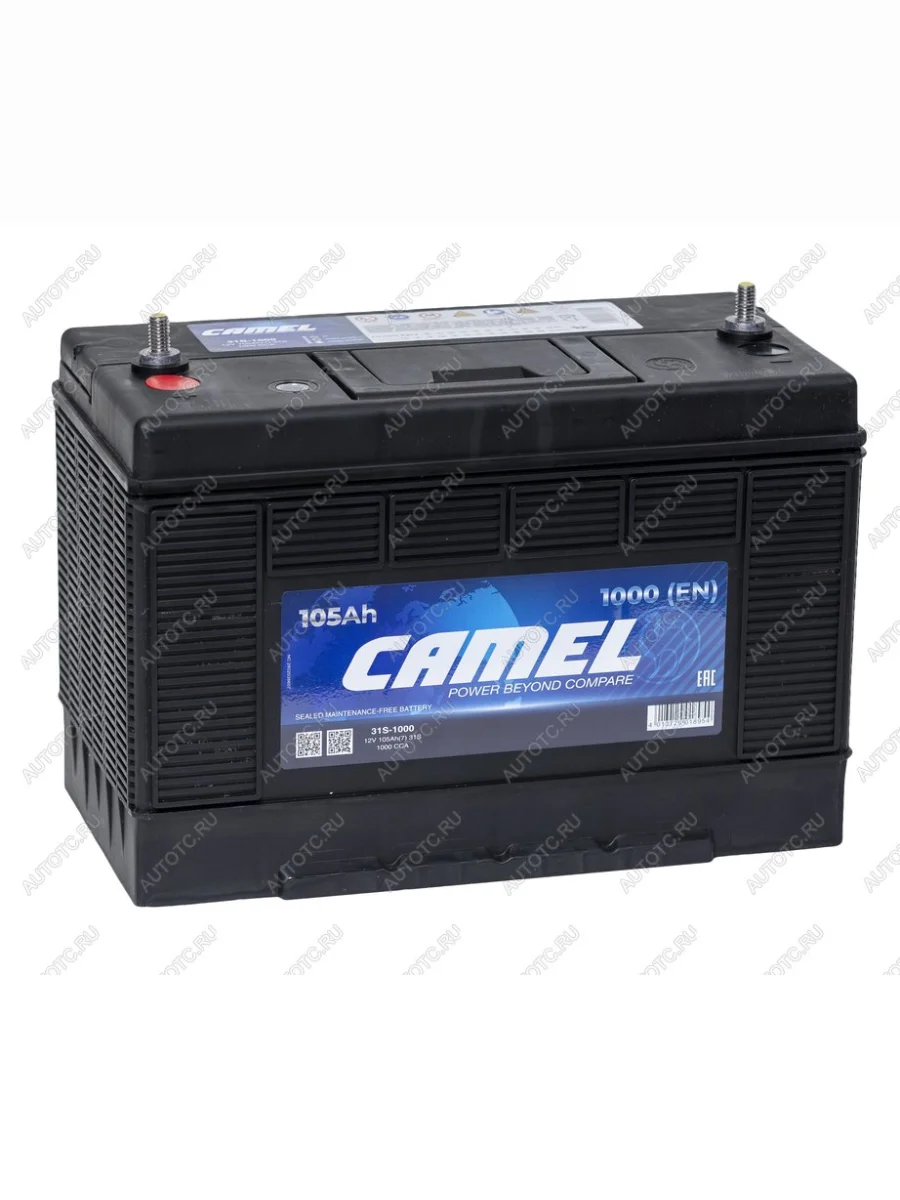 Аккумулятор CAMEL 105Ач винтовые клеммы CAMEL 6ст105(7) 31s-1000  с доставкой в г. Самара