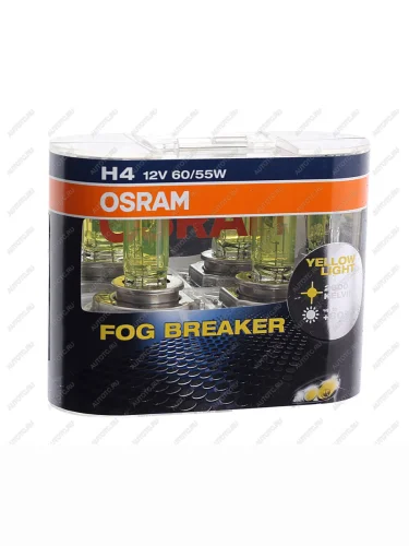 Лампа 12V H4 6055W P43t бокс (2шт.) Fog Breaker OSRAM OSRAM 62193fbr-hcb