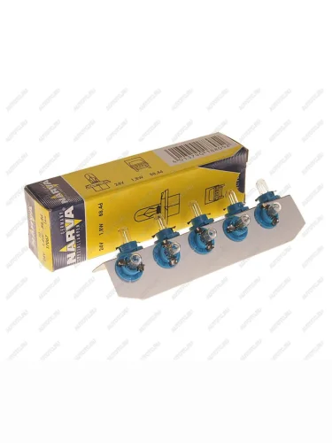 Лампа 24V 1.8W B8.4d голубой патрон Plastic Base NARVA NARVA 170673000