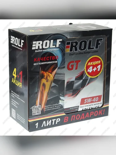 Масло моторное GT SNCF 5W40 синт 4+1л ROLF ROLF 322405