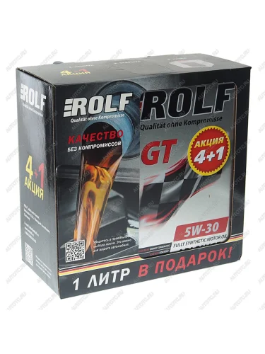 Масло моторное GT SNCF 5W30 синт 4+1л ROLF ROLF 322403
