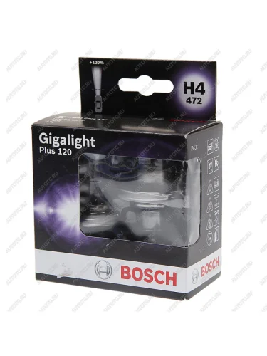 Лампа 12V H4 6055W P43t +120% (2шт.) Gigalight Plus 120 BOSCH BOSCH 1987301106