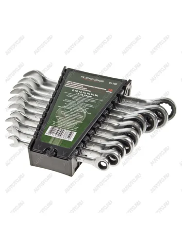 Набор ключей комбинированных 10-19мм трещоточных 10 предметов на держателе ROCKFORCE ROCKFORCE rf-51102