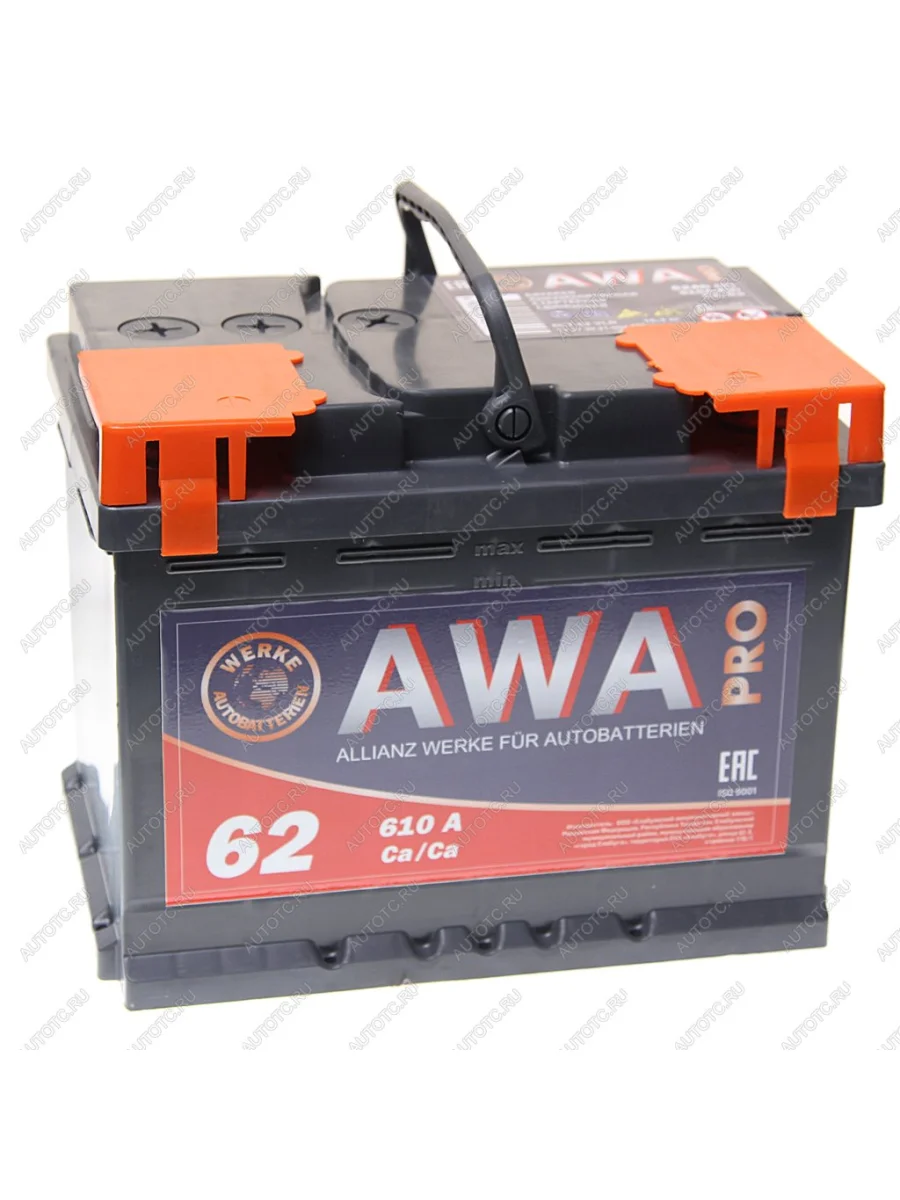 Аккумулятор AWA PRO 62Ач обратная полярность AWA 6ст62(0)  в Самаре Самарской области