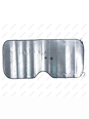 Шторка автомобильная для лобового стекла 130х60см серебристая NO NAME фольга 130х60 серебро