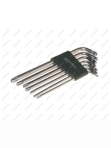 Набор ключей TORX T10Н-Т40H Г-образных экстрадлинных 7 предметов с держателем ROCKFORCE ROCKFORCE rf-5071tl
