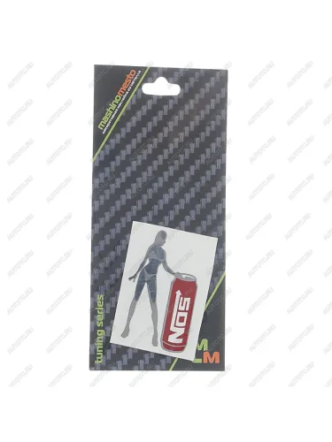 Наклейка металлическая NO2 девушка 50х60мм двухцветная MASHINOKOM MASHINOKOM pktb 03