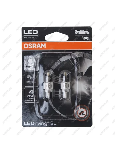 Лампа светодиодная 12V W16W W2.1x9.5d 6000K блистер (2шт.) LEDriving SL OSRAM OSRAM 921dwp-02b