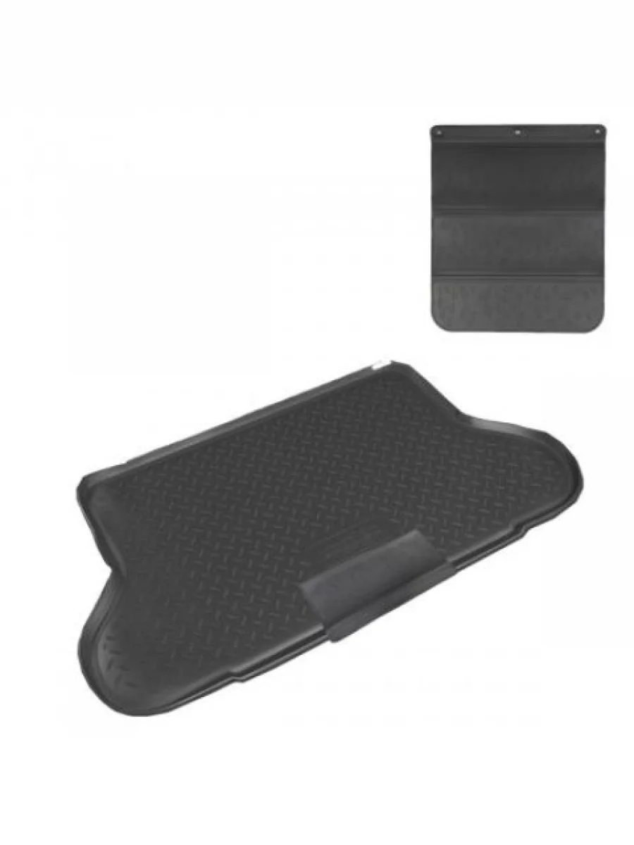 Коврик в багажное отделение с защитным фартуком Norplast Unidec Chevrolet Lacetti хэтчбек (2002-2013) (черный)  в Самаре Самарской области