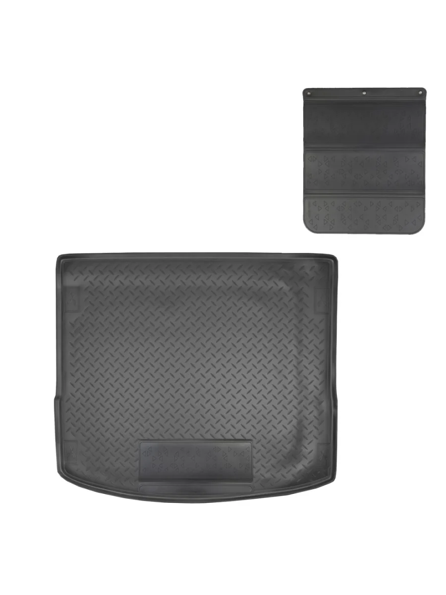 Коврик в багажное отделение с защитным фартуком Norplast Unidec Ford Focus 3 универсал дорестайлинг (2010-2015) (черный)  в Керчи Республика Крым