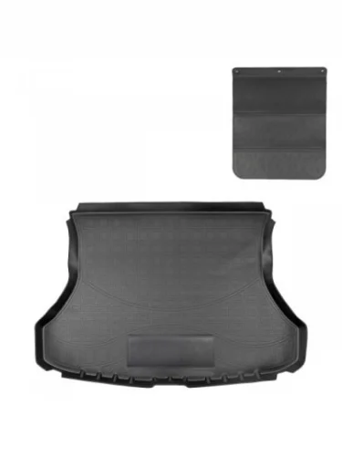 Коврик в багажное отделение с защитным фартуком Norplast Unidec (черный) Лада ВАЗ Калина 1117 универсал (2004-2013)