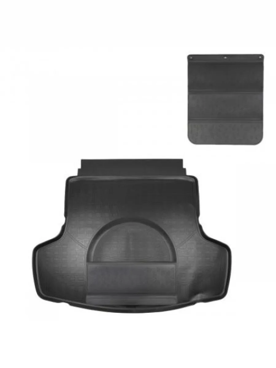 Коврик в багажное отделение с защитным фартуком Norplast Unidec KIA K5 DL (2019-2022) (черный)  в Самаре Самарской области