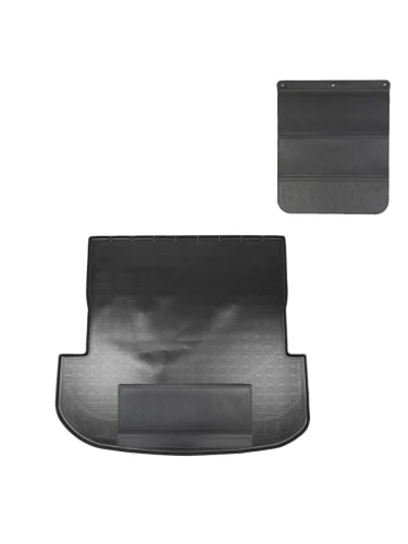 Коврики в багажное отделение с защитным фартуком (сложенный 3 ряд) Norplast Unidec (черный) Hyundai Palisade LX2 (2018-2022)