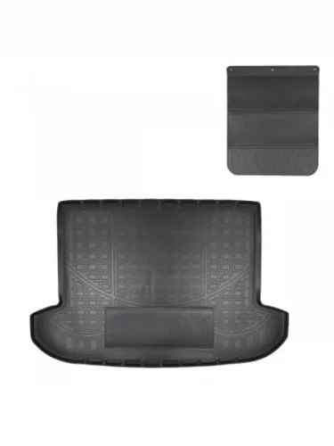 Коврики в багажное отделение с защитным фартуком Norplast Unidec (черный) Hyundai Tucson TL дорестайлинг (2015-2018)